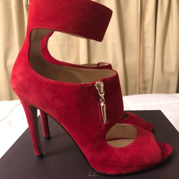 Enzo Angiolini Shoes - Enzo Angiolini Red suede heels.